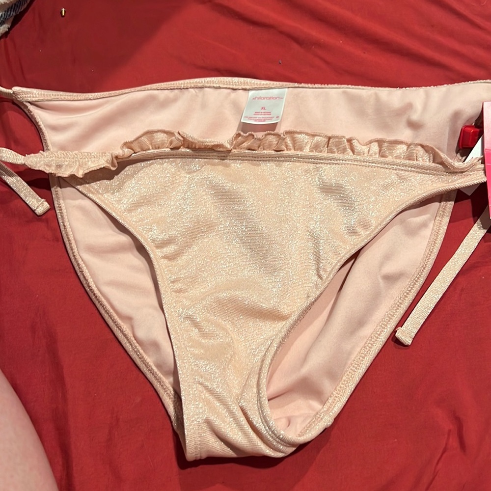 Never worn with tag pink champagne tie bottom’s